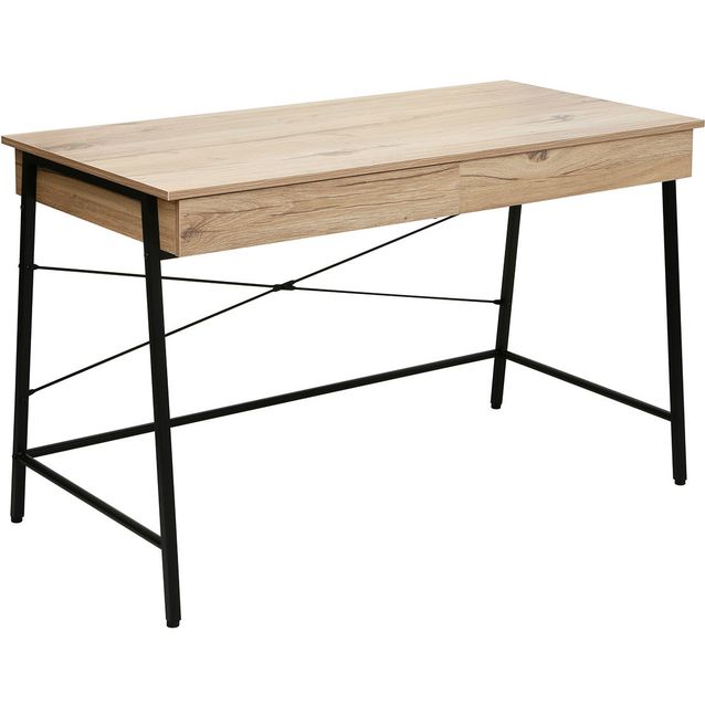 Desk HANNES 120x60xH76cm, rustic melamine
