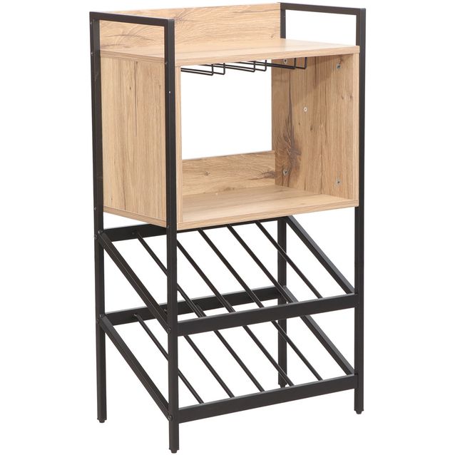 Wine rack HANNES 51x30xH90cm, rustic melamine