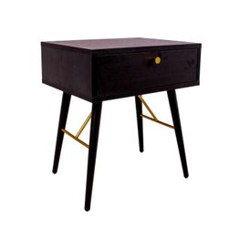 Yöpöytä Home4You Luxemburg 45x35x50cm, musta