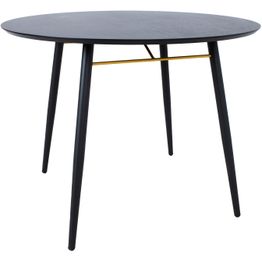 Ruokapöytä Home4You LUXEMBURG, musta/kupari Ø100xK75 cm