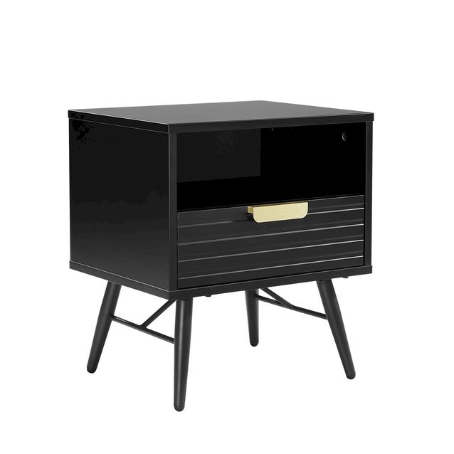 Yöpöytä Home4You Pixar 45x35x50cm, musta 