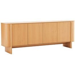 Senkki Home4You MORBEN 202,5x42xK75 cm, tammikoristeinen melamiini, beige