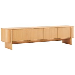 TV-taso Home4You MORBEN 202,5x42xK50 cm, tammikoristeinen melamiini, beige