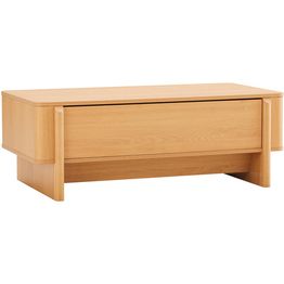 Sohvapöytä Home4You MORBEN 110x60xK40 cm, tammikoristeinen melamiini, beige