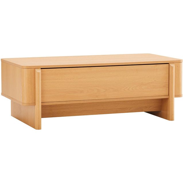 Coffee table MORBEN 110x60xH40cm, melamine with oak decor