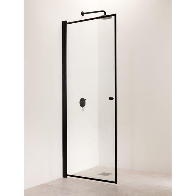 Suihkuovi Vihtan Ruutu 3, musta, kehys, eri kokoja