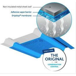 Kattolevy kondenssisuojahuovalla Holzbrüder Ruukki DripStop 18m²