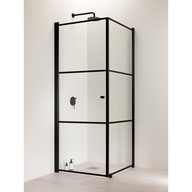 Suihkunurkka Vihtan Ruutu 3+6 musta ruudukko eri kokoja