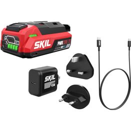 Akku ja laturi Skil 3142 USB-C KeepCool 2,0 Ah + 3141 45W Power Delivery