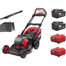 Akkuruohonleikkuri Skil 0151 BA XP Pro 46 cm 2x20V 2x4,0 Ah akuilla