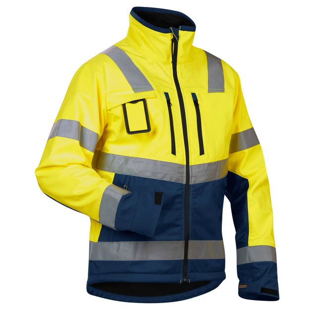 Blåkläder Highvis Softshelltakki Keltainen/Mariininsininen