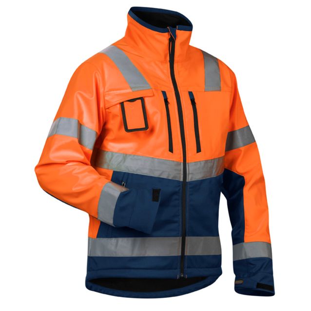 Blåkläder Highvis Softshelltakki Oranssi/Mariininsininen