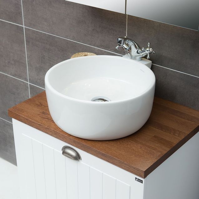 Malja-allas 4AQUA Cristal, 400x470 mm, valkoinen