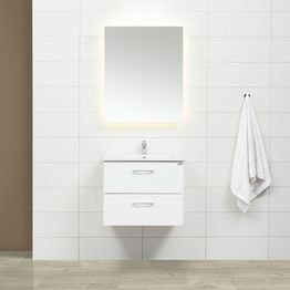 Kylpyhuoneryhmä 4AQUA Slim 2 60, peilillä, mattavalkoinen