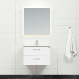 Kylpyhuoneryhmä 4AQUA Slim 2 80, peilillä, mattavalkoinen