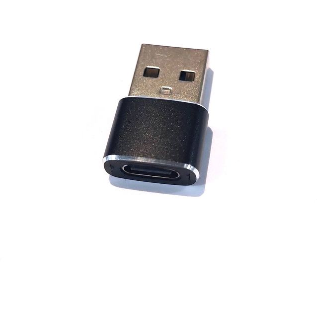 USB-sovitin Woodline USB-C (naaras) - USB-A (uros) tiedonsiirto 480 Mbps