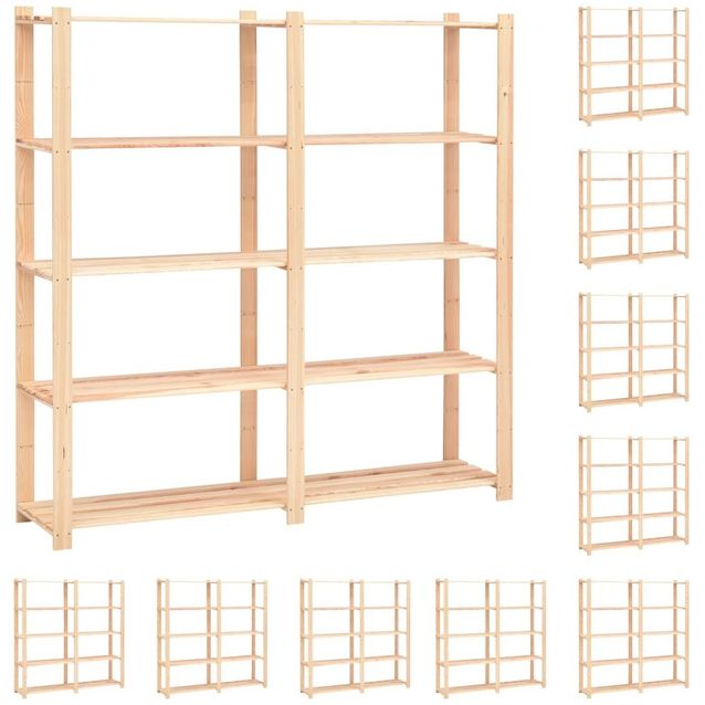 5 kerroksiset varastohyllyt 10 kpl 170x38x170cm 500kg