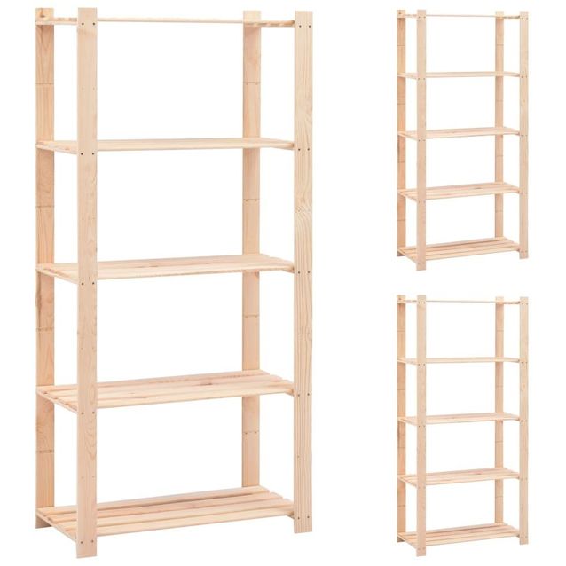 5 kerroksiset varastohyllyt 3 kpl 80x38x170cm 250kg