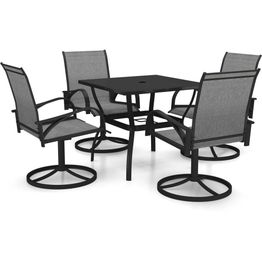 5-osainen puutarharuokaryhmä textilene ja teräs