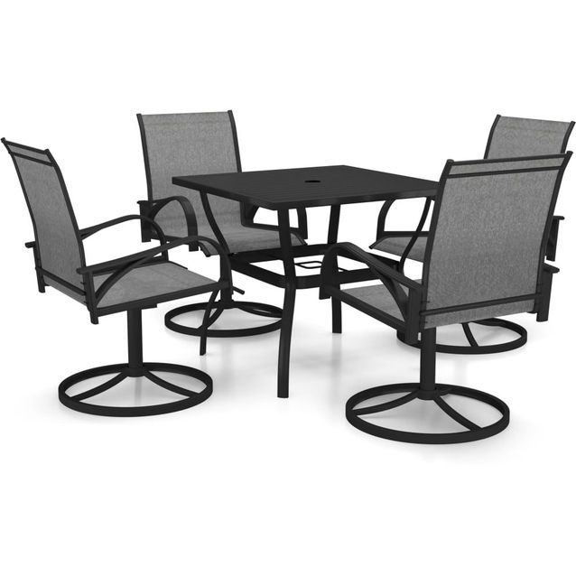 5-osainen puutarharuokaryhmä textilene ja teräs_1