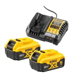 Akku/laturipaketti DeWalt XR DCB1104P2 18V 2x5,0 Ah
