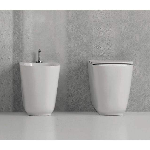 WC-istuin Kerasan Tribeca Rimless 5118, lattiamalli, valkoinen