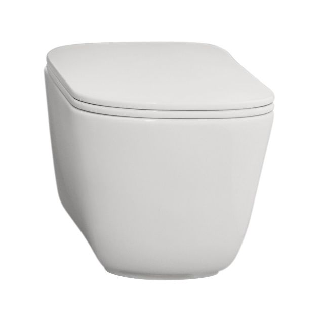 WC-istuin Kerasan Tribeca Rimless 5118 lattiamalli mattavalkoinen