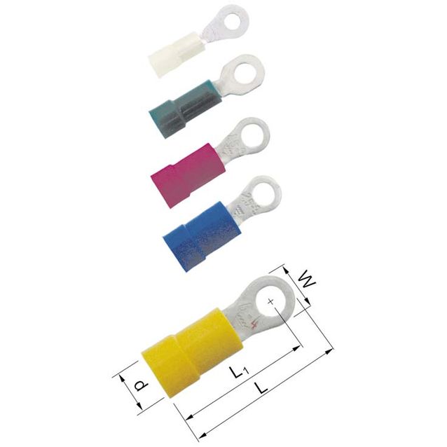 Eristetty rengaskaapelikenkä A2565R  sininen 1,5-2,5mm2 M6