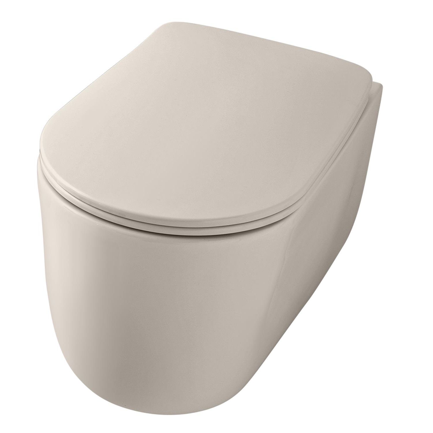 WC-istuin Kerasan Nolita 5314 Rimless seinämalli matta vaaleanharmaa