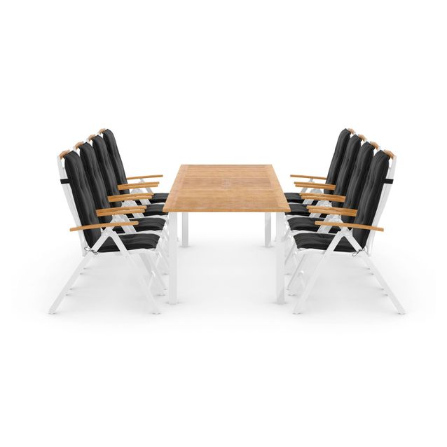 Ruokailuryhmä Las Vegas 8 Las Vegas Lyx tuolia + pehmusteet ruskea