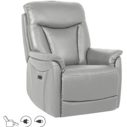 Lepotuoli Home4You BALDWIN sähköisellä nostomekanismilla, beige nahka