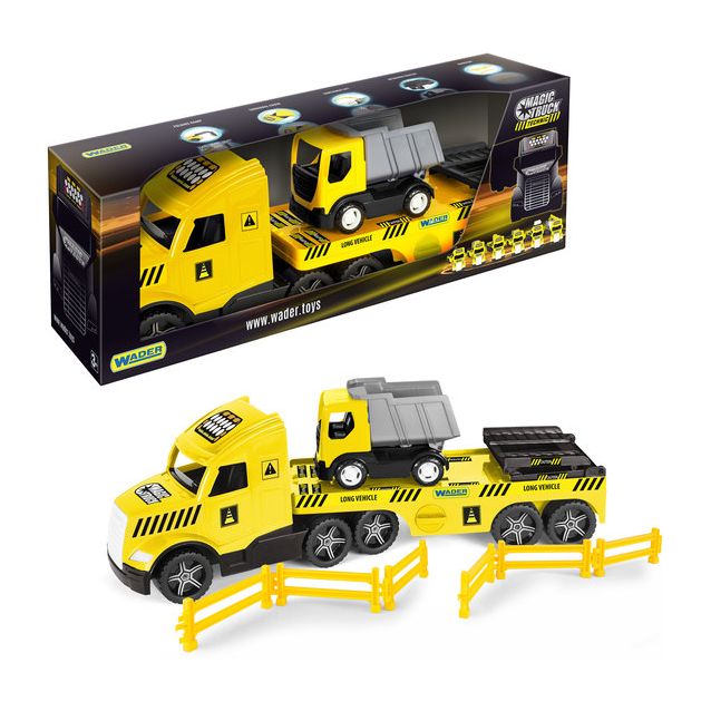 Lavettirekkasetti Wader Magic Truck Technic, 78cm, kuorma-autolla