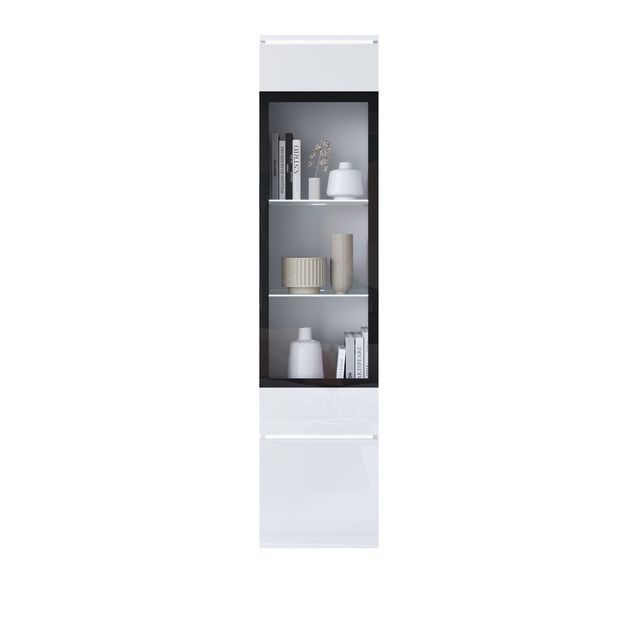 Korkea vitriinikaappi VERA TYP 002 + LED