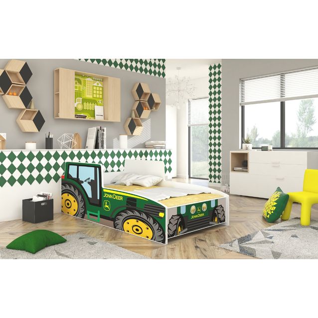 Sänky ADRK TRACTOR GREEN 140x70, patjalla