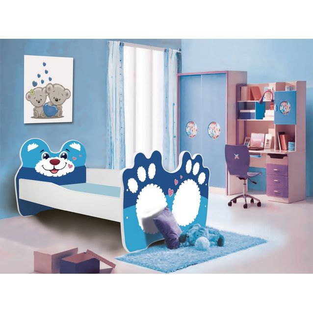 Sänky ADRK BEAR BLUE 140x70, patjalla