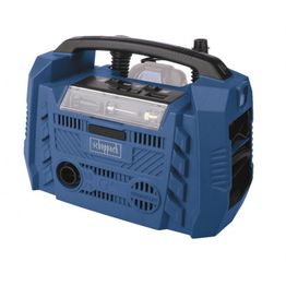 Akkukäyttöinen hybridikompressori Scheppach 3-in-1 Airforce 6, 10.3bar, 12/20/230V, ilman akkua