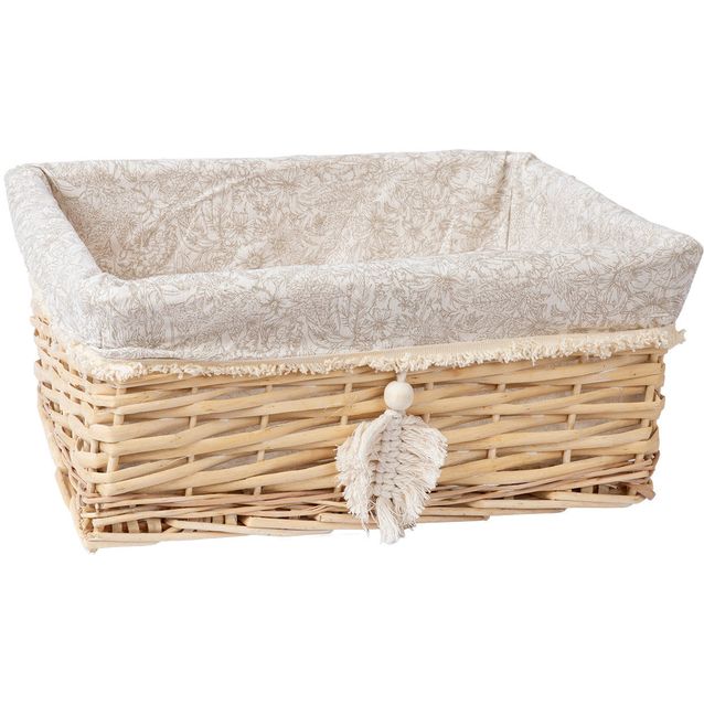 Basket WILLI TASSEL 40x31xH17cm