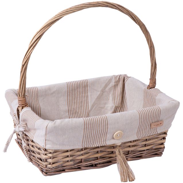 Basket WILLI STRIPE 37x28xH15/39cm