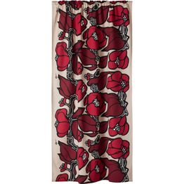 Sivuverho Vallila Agnes, beige/punainen, 140x250 cm