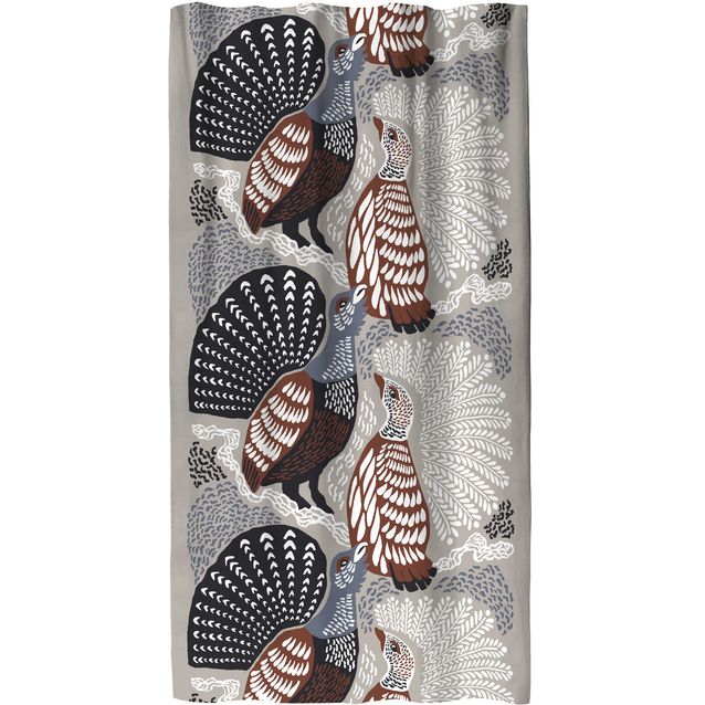 Sivuverho Vallila Metsänvartijat, beige/sininen, 140x250 cm