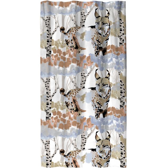 Sivuverho Vallila Ilves, beige/sininen, 140x250 cm