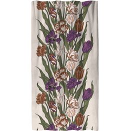 Sivuverho Vallila Kukoistus, terra/purppura, 140x250 cm
