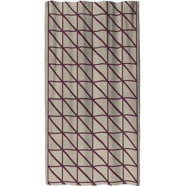 Sivuverho Vallila Lucina, beige/viini, 140x250 cm