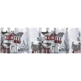 Verhokappa Vallila Naapurusto, punainen/valkoinen, 60x250 cm