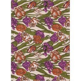 Keittiöpyyhe Vallila Kukoistus, 2 kpl, terra/purppura, 50x70 cm