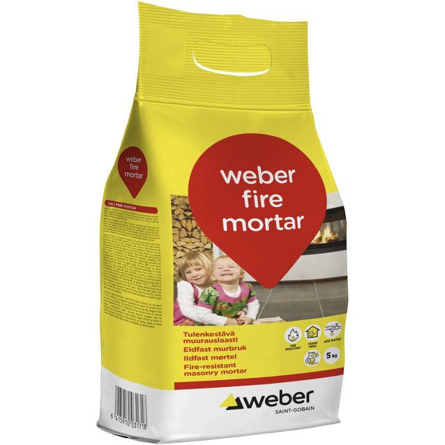 Tulenkestävä muurauslaasti Weber Fire Mortar 5 kg