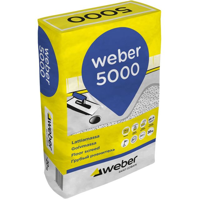 weber.vetonit 5000 Karkea lattiatasoite 25 kg säkki