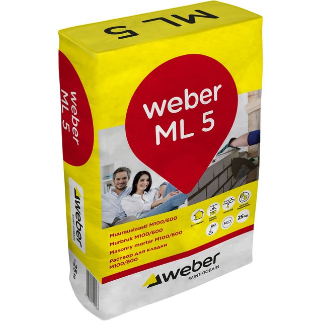weber.vetonit ML 5 Muurauslaasti M100/600 25 kg säkki