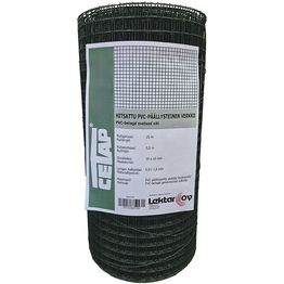 Hitsattu verkko Cetap, 19mm, 0.9/1.4mm, 25m, PVC-pinnoitettu, vihreä, eri korkeuksia