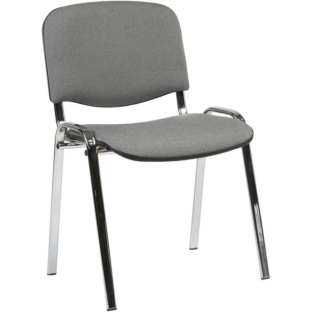 Guest chair ISO grey/chrome